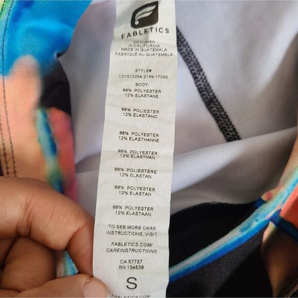 Fabletics Mid-Rise Cosmic Lights PowerHold Capri Leggings SZ S - Picture 8 of 11